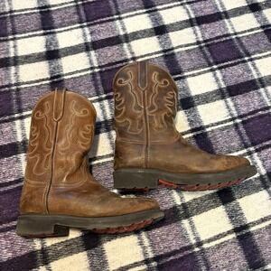 JB Dillon Mens Genuine Leather Work Boots‎ JBA 1118 Left Size 9.5 Right Size 9